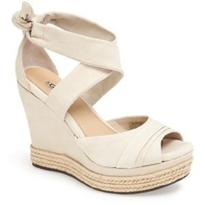 UGG Lucy Suede Wedge Sandals